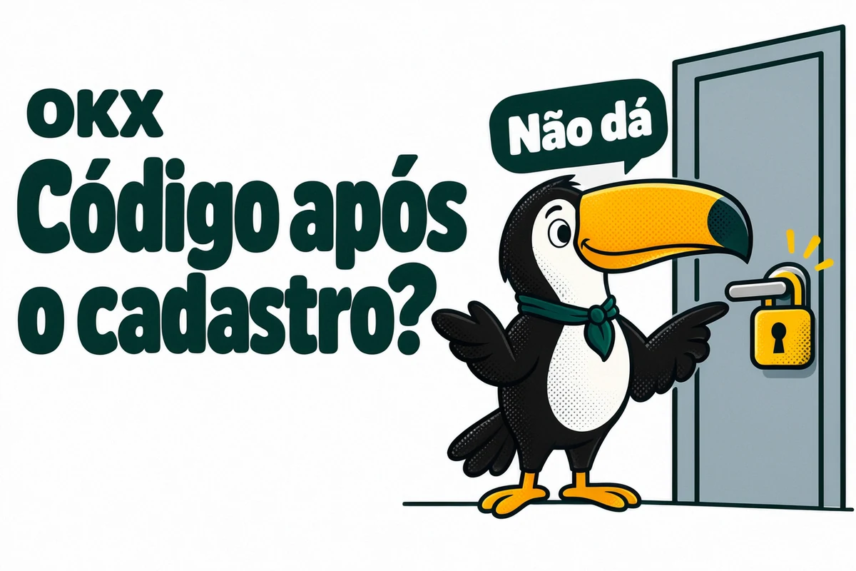 Tuca explica que na OKX o código de indicação não pode ser adicionado depois do cadastro
