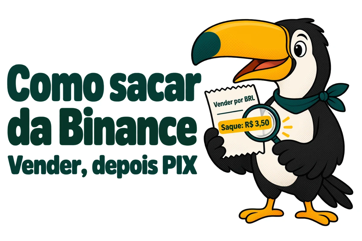 Tuca mostra como sacar da Binance: vender por BRL e sacar por PIX com taxa de R$ 3,50